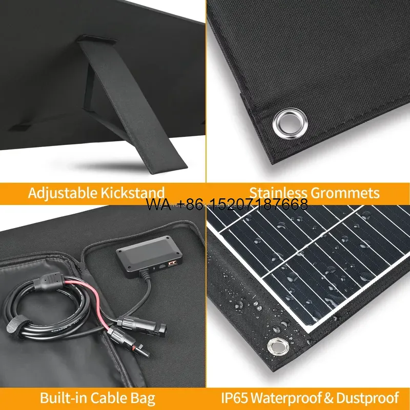 Solar Charger Panel Foldable - Wmwmnu 200W Foldable Solar Panel Monocrystalline
